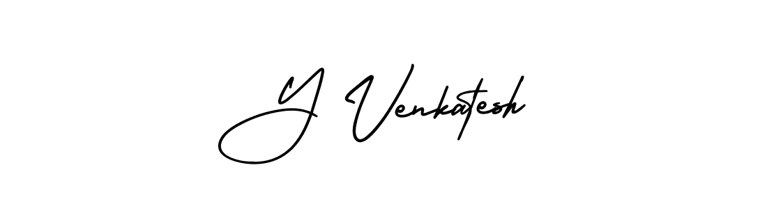 Create a beautiful signature design for name Y Venkatesh. With this signature (AmerikaSignatureDemo-Regular) fonts, you can make a handwritten signature for free. Y Venkatesh signature style 3 images and pictures png