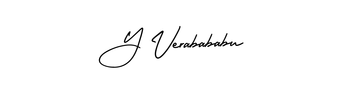 It looks lik you need a new signature style for name Y Verabababu. Design unique handwritten (AmerikaSignatureDemo-Regular) signature with our free signature maker in just a few clicks. Y Verabababu signature style 3 images and pictures png