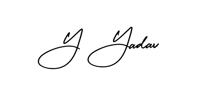 How to Draw Y Yadav signature style? AmerikaSignatureDemo-Regular is a latest design signature styles for name Y Yadav. Y Yadav signature style 3 images and pictures png