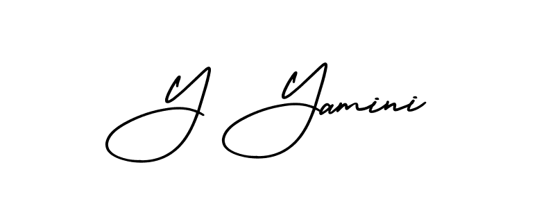 It looks lik you need a new signature style for name Y Yamini. Design unique handwritten (AmerikaSignatureDemo-Regular) signature with our free signature maker in just a few clicks. Y Yamini signature style 3 images and pictures png