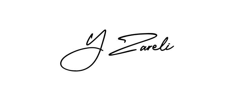 How to Draw Y Zareli signature style? AmerikaSignatureDemo-Regular is a latest design signature styles for name Y Zareli. Y Zareli signature style 3 images and pictures png