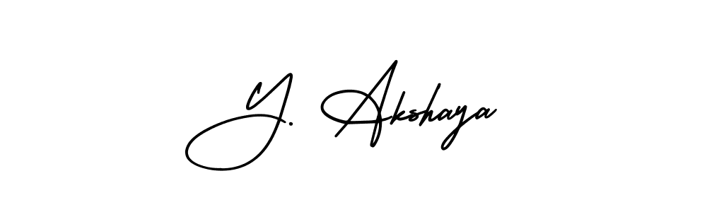 How to make Y. Akshaya signature? AmerikaSignatureDemo-Regular is a professional autograph style. Create handwritten signature for Y. Akshaya name. Y. Akshaya signature style 3 images and pictures png