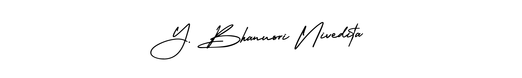 Create a beautiful signature design for name Y. Bhanusri Nivedita. With this signature (AmerikaSignatureDemo-Regular) fonts, you can make a handwritten signature for free. Y. Bhanusri Nivedita signature style 3 images and pictures png