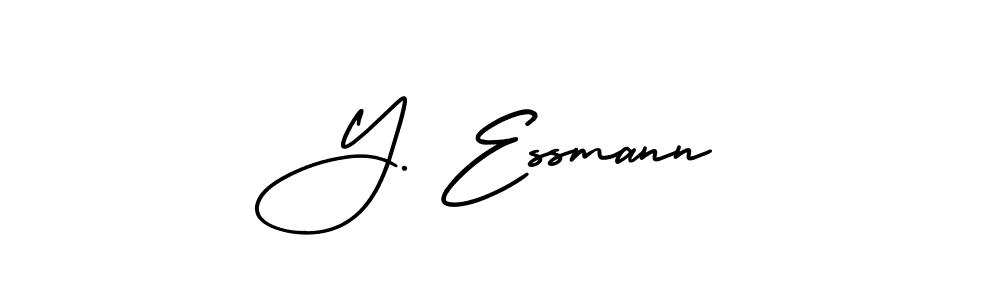 This is the best signature style for the Y. Essmann name. Also you like these signature font (AmerikaSignatureDemo-Regular). Mix name signature. Y. Essmann signature style 3 images and pictures png