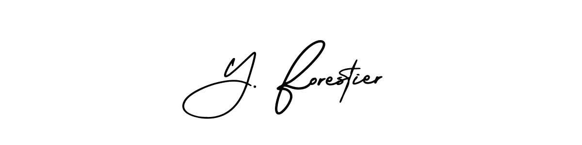 AmerikaSignatureDemo-Regular is a professional signature style that is perfect for those who want to add a touch of class to their signature. It is also a great choice for those who want to make their signature more unique. Get Y. Forestier name to fancy signature for free. Y. Forestier signature style 3 images and pictures png
