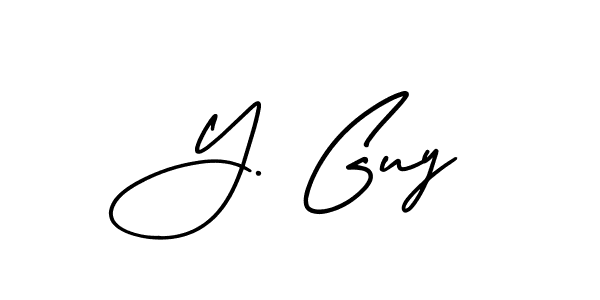 Also You can easily find your signature by using the search form. We will create Y. Guy name handwritten signature images for you free of cost using AmerikaSignatureDemo-Regular sign style. Y. Guy signature style 3 images and pictures png