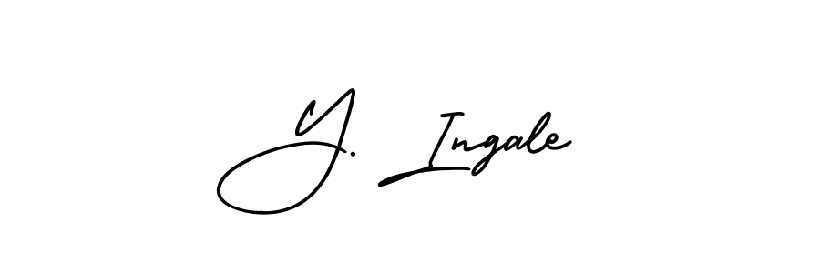 Also You can easily find your signature by using the search form. We will create Y. Ingale name handwritten signature images for you free of cost using AmerikaSignatureDemo-Regular sign style. Y. Ingale signature style 3 images and pictures png