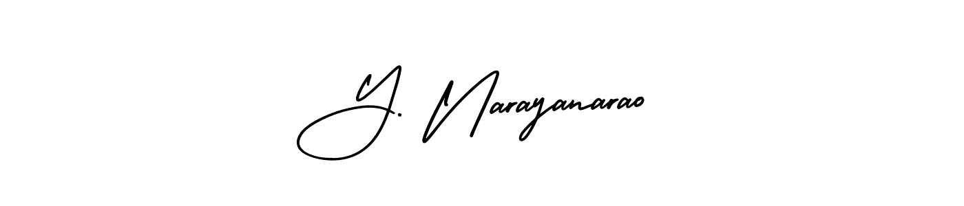 Y. Narayanarao stylish signature style. Best Handwritten Sign (AmerikaSignatureDemo-Regular) for my name. Handwritten Signature Collection Ideas for my name Y. Narayanarao. Y. Narayanarao signature style 3 images and pictures png