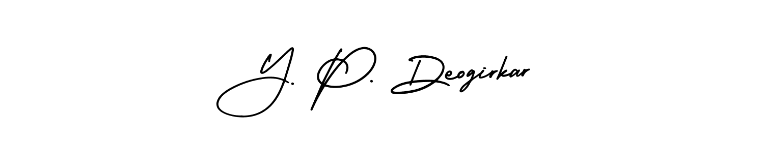 It looks lik you need a new signature style for name Y. P. Deogirkar. Design unique handwritten (AmerikaSignatureDemo-Regular) signature with our free signature maker in just a few clicks. Y. P. Deogirkar signature style 3 images and pictures png