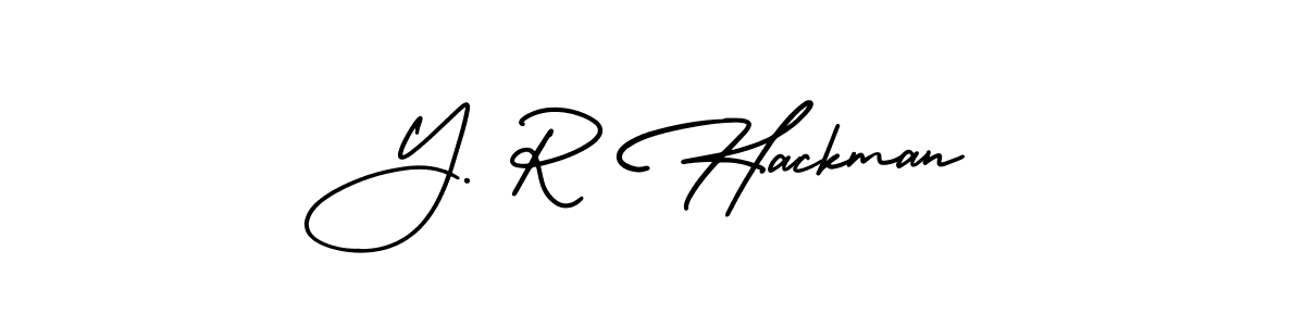 It looks lik you need a new signature style for name Y. R Hackman. Design unique handwritten (AmerikaSignatureDemo-Regular) signature with our free signature maker in just a few clicks. Y. R Hackman signature style 3 images and pictures png