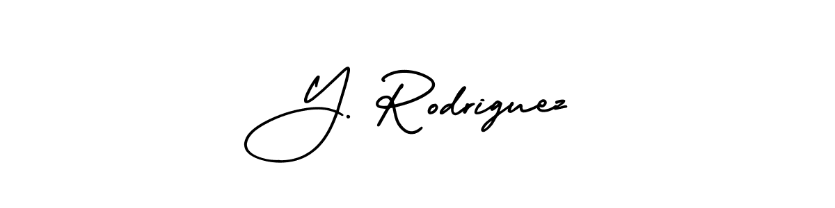 Similarly AmerikaSignatureDemo-Regular is the best handwritten signature design. Signature creator online .You can use it as an online autograph creator for name Y. Rodriguez. Y. Rodriguez signature style 3 images and pictures png