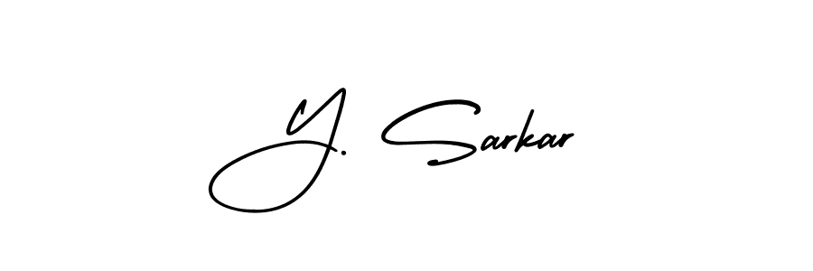 Use a signature maker to create a handwritten signature online. With this signature software, you can design (AmerikaSignatureDemo-Regular) your own signature for name Y. Sarkar. Y. Sarkar signature style 3 images and pictures png