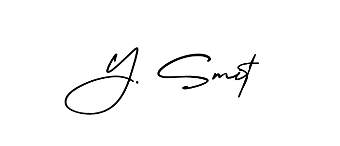 Similarly AmerikaSignatureDemo-Regular is the best handwritten signature design. Signature creator online .You can use it as an online autograph creator for name Y. Smit. Y. Smit signature style 3 images and pictures png