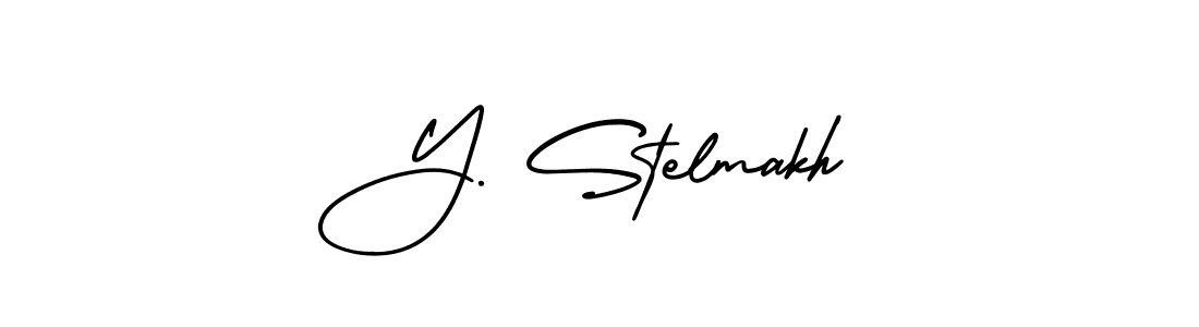 Create a beautiful signature design for name Y. Stelmakh. With this signature (AmerikaSignatureDemo-Regular) fonts, you can make a handwritten signature for free. Y. Stelmakh signature style 3 images and pictures png