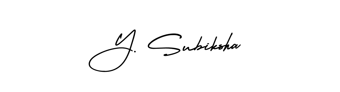 Similarly AmerikaSignatureDemo-Regular is the best handwritten signature design. Signature creator online .You can use it as an online autograph creator for name Y. Subiksha. Y. Subiksha signature style 3 images and pictures png