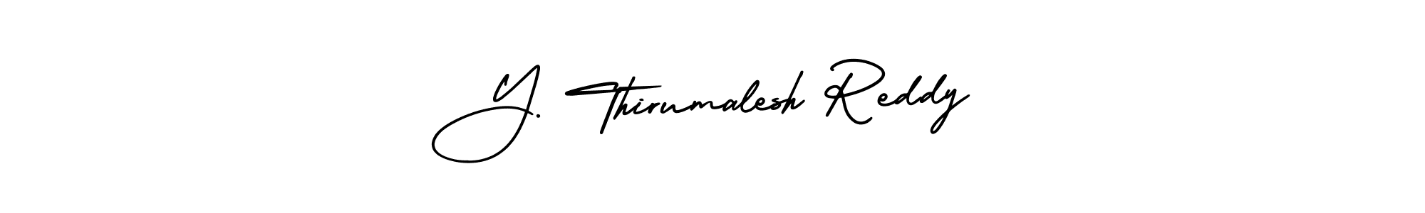 It looks lik you need a new signature style for name Y. Thirumalesh Reddy. Design unique handwritten (AmerikaSignatureDemo-Regular) signature with our free signature maker in just a few clicks. Y. Thirumalesh Reddy signature style 3 images and pictures png