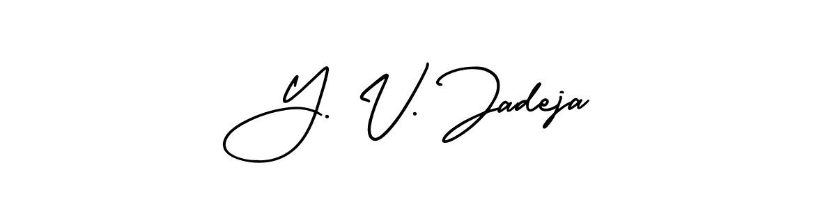Check out images of Autograph of Y. V. Jadeja name. Actor Y. V. Jadeja Signature Style. AmerikaSignatureDemo-Regular is a professional sign style online. Y. V. Jadeja signature style 3 images and pictures png