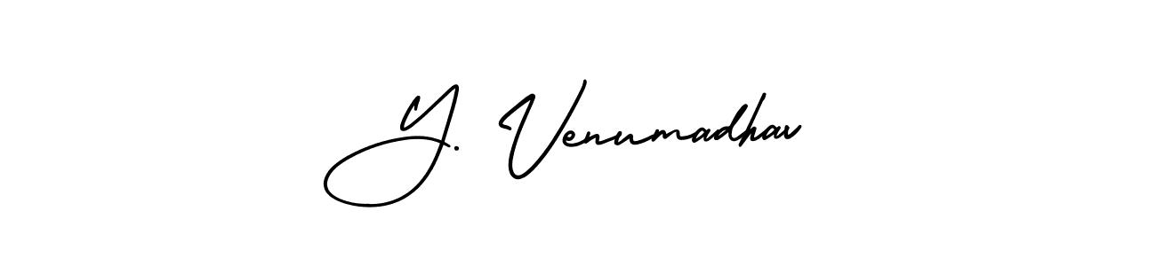 How to Draw Y. Venumadhav signature style? AmerikaSignatureDemo-Regular is a latest design signature styles for name Y. Venumadhav. Y. Venumadhav signature style 3 images and pictures png