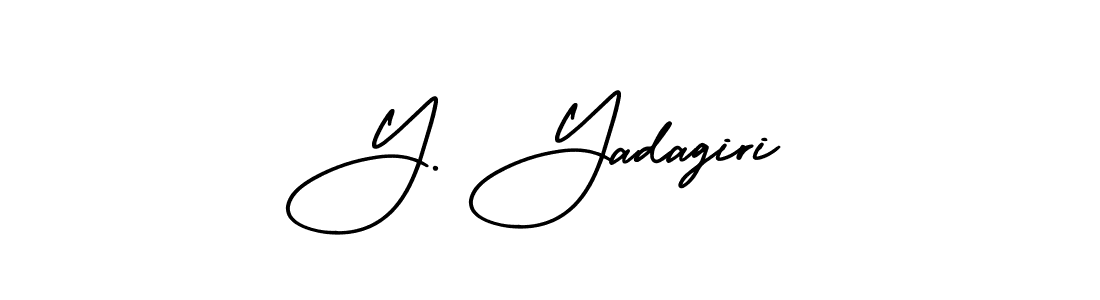 AmerikaSignatureDemo-Regular is a professional signature style that is perfect for those who want to add a touch of class to their signature. It is also a great choice for those who want to make their signature more unique. Get Y. Yadagiri name to fancy signature for free. Y. Yadagiri signature style 3 images and pictures png