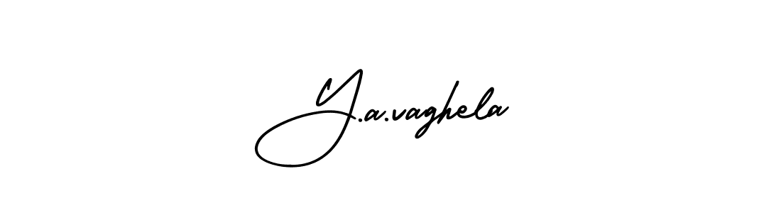 Design your own signature with our free online signature maker. With this signature software, you can create a handwritten (AmerikaSignatureDemo-Regular) signature for name Y.a.vaghela. Y.a.vaghela signature style 3 images and pictures png