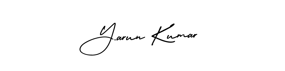 Design your own signature with our free online signature maker. With this signature software, you can create a handwritten (AmerikaSignatureDemo-Regular) signature for name Y.arun Kumar. Y.arun Kumar signature style 3 images and pictures png