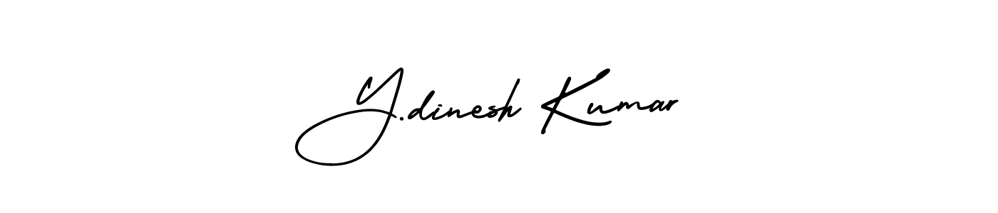 It looks lik you need a new signature style for name Y.dinesh Kumar. Design unique handwritten (AmerikaSignatureDemo-Regular) signature with our free signature maker in just a few clicks. Y.dinesh Kumar signature style 3 images and pictures png