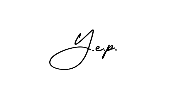 Make a beautiful signature design for name Y.e.p.. With this signature (AmerikaSignatureDemo-Regular) style, you can create a handwritten signature for free. Y.e.p. signature style 3 images and pictures png