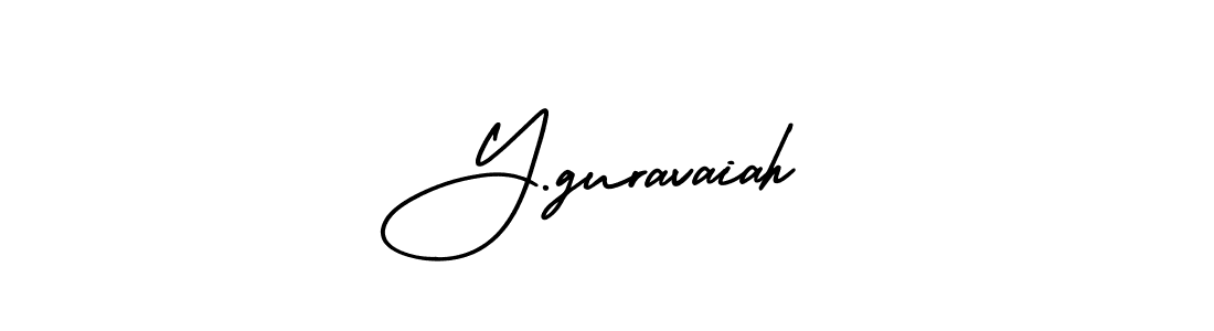 Create a beautiful signature design for name Y.guravaiah. With this signature (AmerikaSignatureDemo-Regular) fonts, you can make a handwritten signature for free. Y.guravaiah signature style 3 images and pictures png