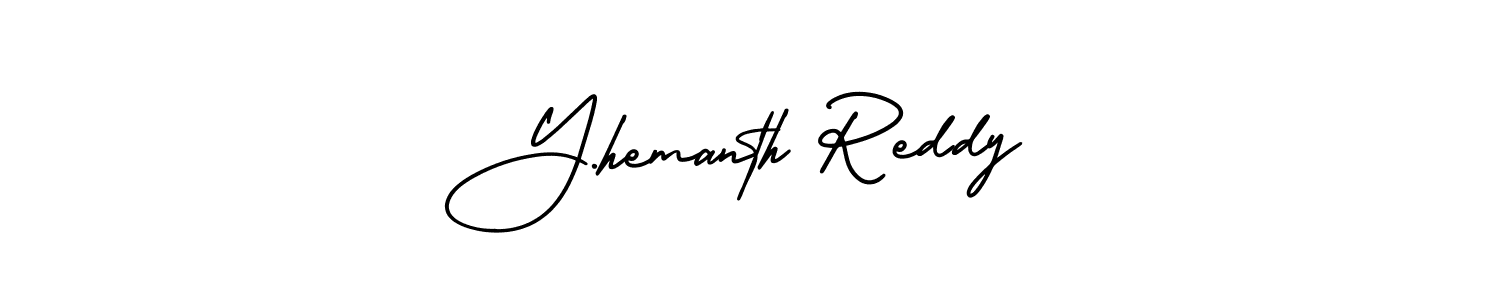 Y.hemanth Reddy stylish signature style. Best Handwritten Sign (AmerikaSignatureDemo-Regular) for my name. Handwritten Signature Collection Ideas for my name Y.hemanth Reddy. Y.hemanth Reddy signature style 3 images and pictures png