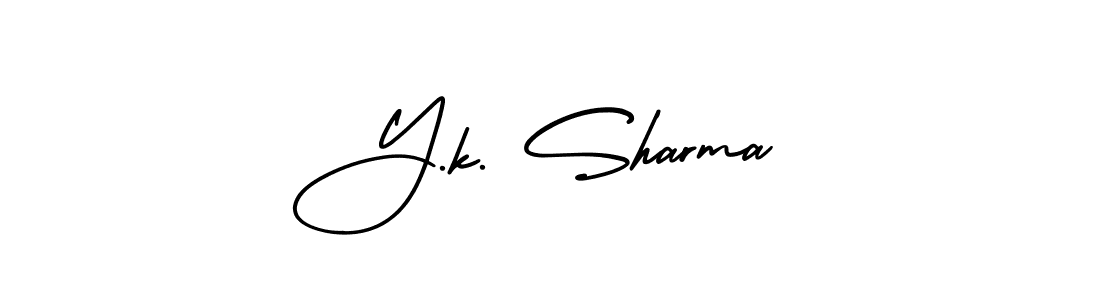 Also we have Y.k. Sharma name is the best signature style. Create professional handwritten signature collection using AmerikaSignatureDemo-Regular autograph style. Y.k. Sharma signature style 3 images and pictures png