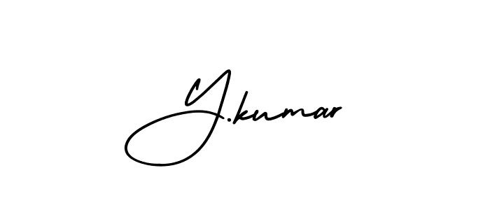 Y.kumar stylish signature style. Best Handwritten Sign (AmerikaSignatureDemo-Regular) for my name. Handwritten Signature Collection Ideas for my name Y.kumar. Y.kumar signature style 3 images and pictures png