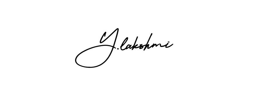 How to Draw Y.lakshmi signature style? AmerikaSignatureDemo-Regular is a latest design signature styles for name Y.lakshmi. Y.lakshmi signature style 3 images and pictures png