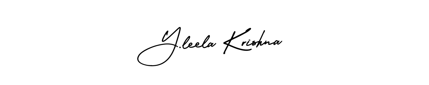 How to Draw Y.leela Krishna signature style? AmerikaSignatureDemo-Regular is a latest design signature styles for name Y.leela Krishna. Y.leela Krishna signature style 3 images and pictures png