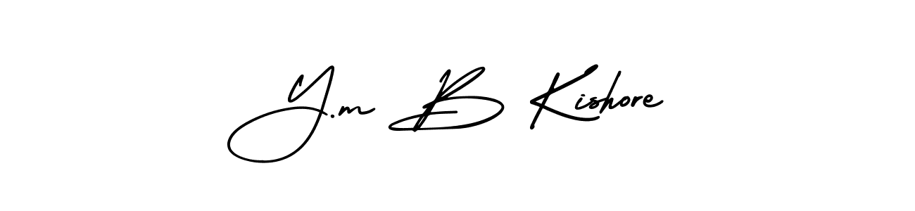 Design your own signature with our free online signature maker. With this signature software, you can create a handwritten (AmerikaSignatureDemo-Regular) signature for name Y.m B Kishore. Y.m B Kishore signature style 3 images and pictures png