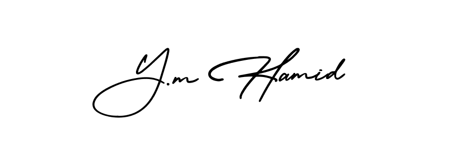 This is the best signature style for the Y.m Hamid name. Also you like these signature font (AmerikaSignatureDemo-Regular). Mix name signature. Y.m Hamid signature style 3 images and pictures png