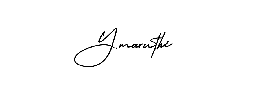 Make a beautiful signature design for name Y.maruthi. With this signature (AmerikaSignatureDemo-Regular) style, you can create a handwritten signature for free. Y.maruthi signature style 3 images and pictures png