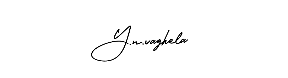 Use a signature maker to create a handwritten signature online. With this signature software, you can design (AmerikaSignatureDemo-Regular) your own signature for name Y.n.vaghela. Y.n.vaghela signature style 3 images and pictures png