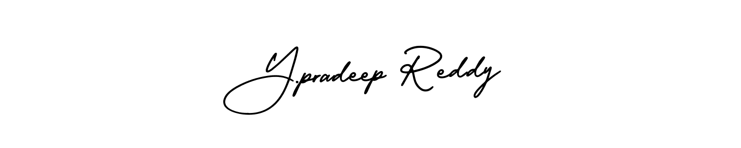 You should practise on your own different ways (AmerikaSignatureDemo-Regular) to write your name (Y.pradeep Reddy) in signature. don't let someone else do it for you. Y.pradeep Reddy signature style 3 images and pictures png