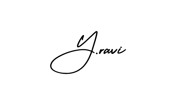 How to make Y.ravi signature? AmerikaSignatureDemo-Regular is a professional autograph style. Create handwritten signature for Y.ravi name. Y.ravi signature style 3 images and pictures png