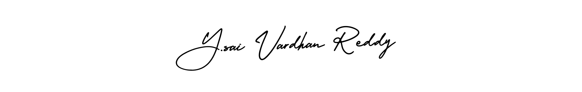 You should practise on your own different ways (AmerikaSignatureDemo-Regular) to write your name (Y.sai Vardhan Reddy) in signature. don't let someone else do it for you. Y.sai Vardhan Reddy signature style 3 images and pictures png