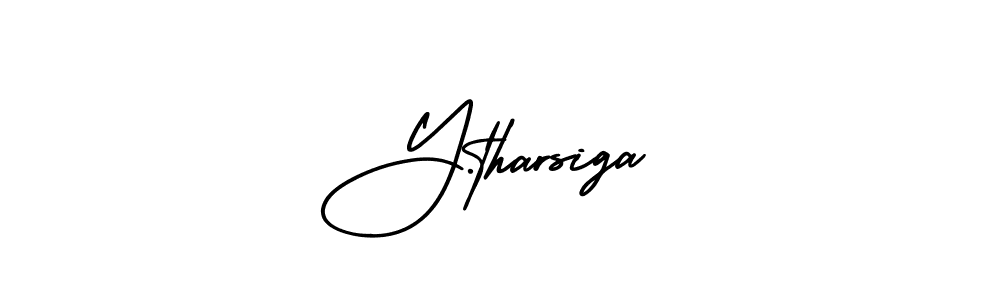 Design your own signature with our free online signature maker. With this signature software, you can create a handwritten (AmerikaSignatureDemo-Regular) signature for name Y.tharsiga. Y.tharsiga signature style 3 images and pictures png