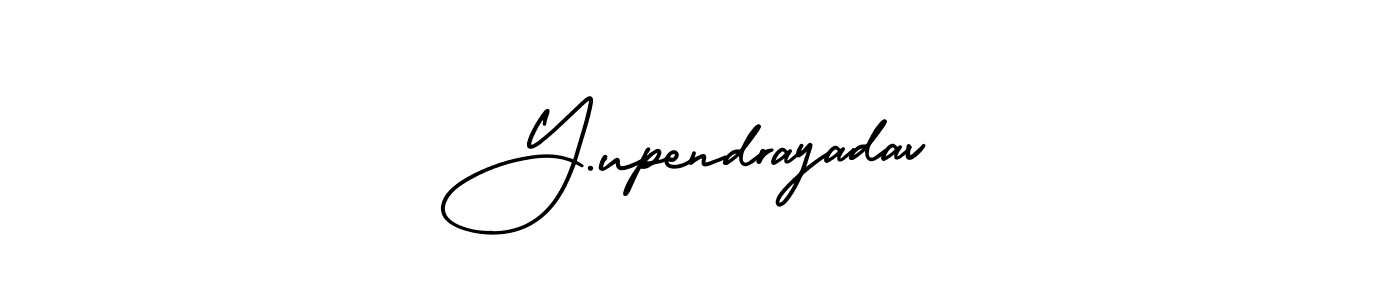 How to make Y.upendrayadav name signature. Use AmerikaSignatureDemo-Regular style for creating short signs online. This is the latest handwritten sign. Y.upendrayadav signature style 3 images and pictures png