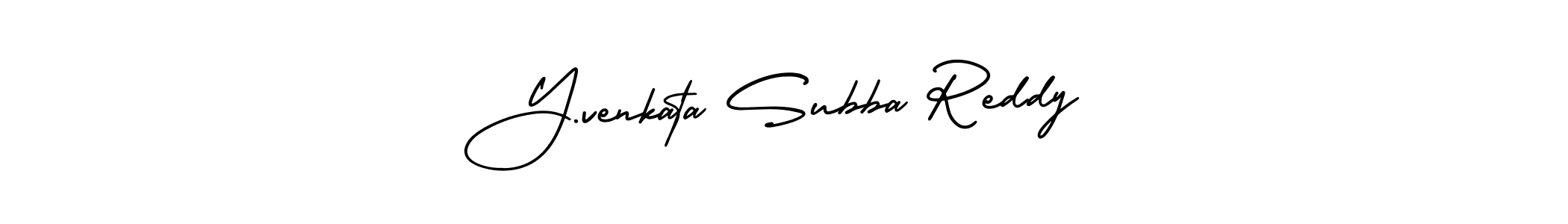 Create a beautiful signature design for name Y.venkata Subba Reddy. With this signature (AmerikaSignatureDemo-Regular) fonts, you can make a handwritten signature for free. Y.venkata Subba Reddy signature style 3 images and pictures png