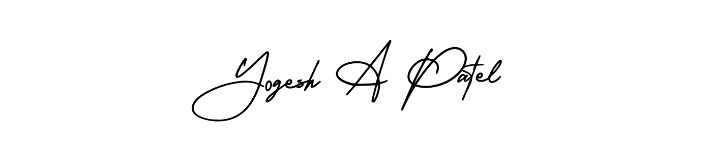 The best way (AmerikaSignatureDemo-Regular) to make a short signature is to pick only two or three words in your name. The name Y0gesh A Patel include a total of six letters. For converting this name. Y0gesh A Patel signature style 3 images and pictures png