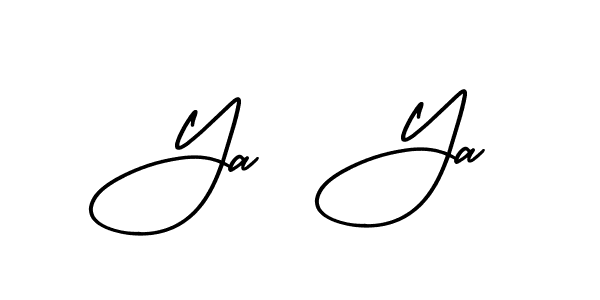 How to make Ya  Ya name signature. Use AmerikaSignatureDemo-Regular style for creating short signs online. This is the latest handwritten sign. Ya  Ya signature style 3 images and pictures png