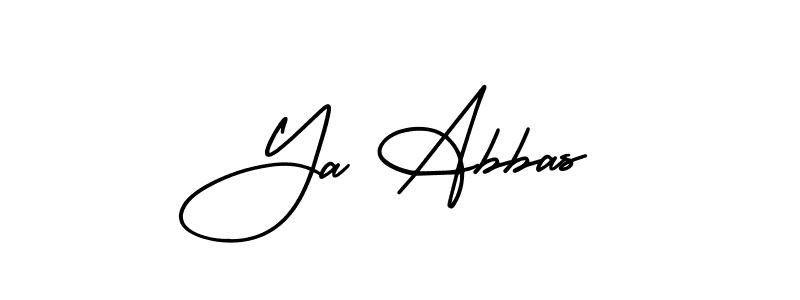 Use a signature maker to create a handwritten signature online. With this signature software, you can design (AmerikaSignatureDemo-Regular) your own signature for name Ya Abbas. Ya Abbas signature style 3 images and pictures png