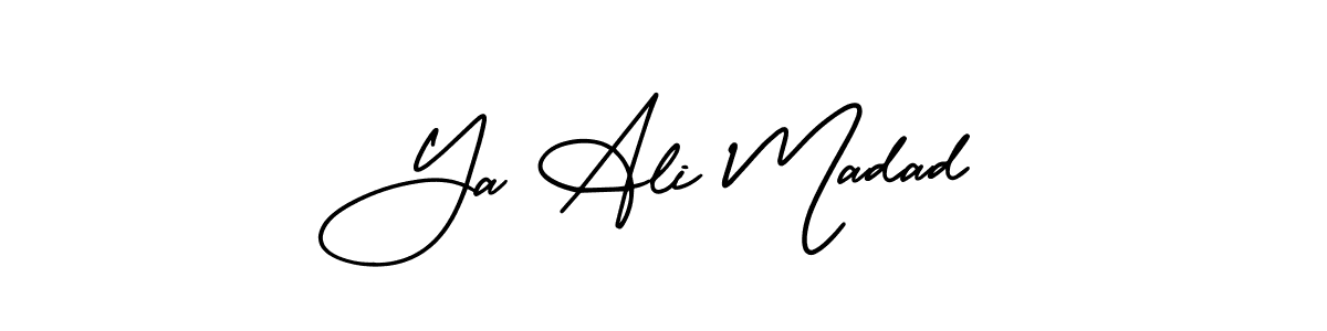 How to Draw Ya Ali Madad signature style? AmerikaSignatureDemo-Regular is a latest design signature styles for name Ya Ali Madad. Ya Ali Madad signature style 3 images and pictures png