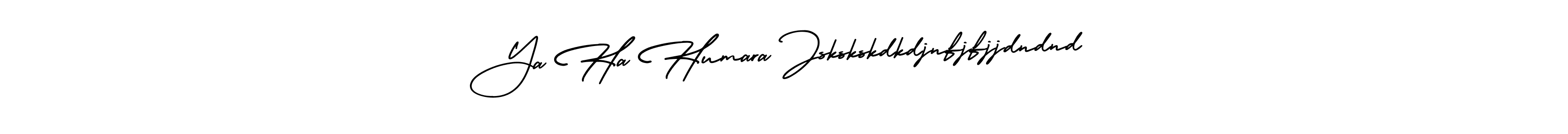 if you are searching for the best signature style for your name Ya Ha Humara Jskskskdkdjnfjfjjdndnd. so please give up your signature search. here we have designed multiple signature styles  using AmerikaSignatureDemo-Regular. Ya Ha Humara Jskskskdkdjnfjfjjdndnd signature style 3 images and pictures png