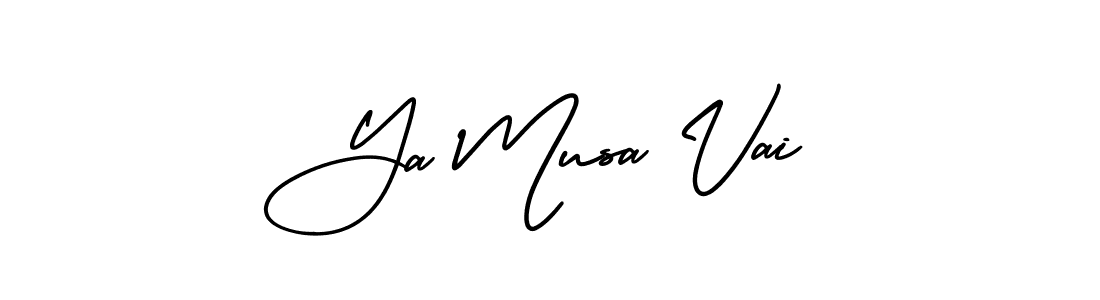 Make a beautiful signature design for name Ya Musa Vai. With this signature (AmerikaSignatureDemo-Regular) style, you can create a handwritten signature for free. Ya Musa Vai signature style 3 images and pictures png