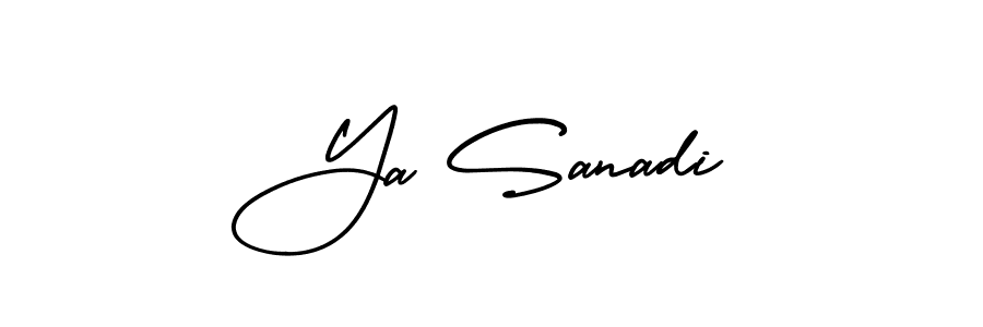 Create a beautiful signature design for name Ya Sanadi. With this signature (AmerikaSignatureDemo-Regular) fonts, you can make a handwritten signature for free. Ya Sanadi signature style 3 images and pictures png